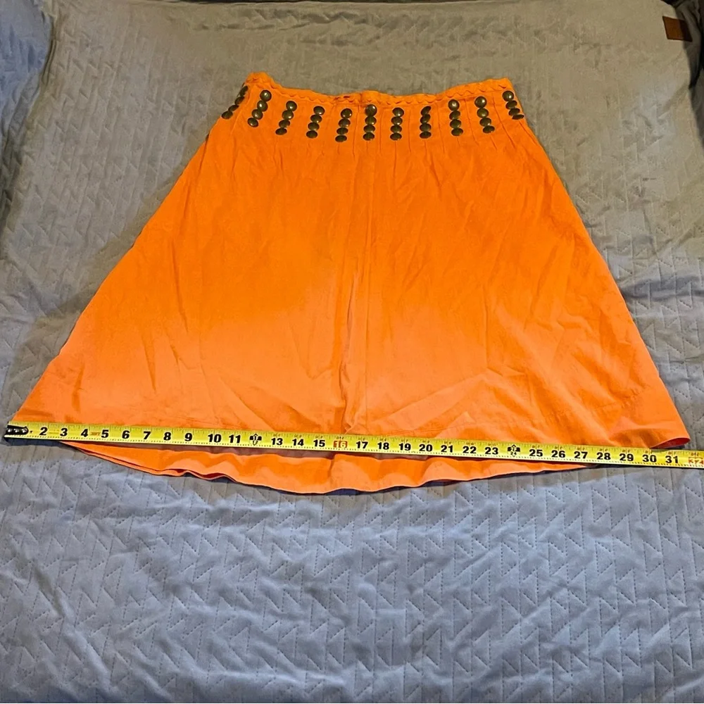 Tory Burch skirt‎ womens 10 NWT orange